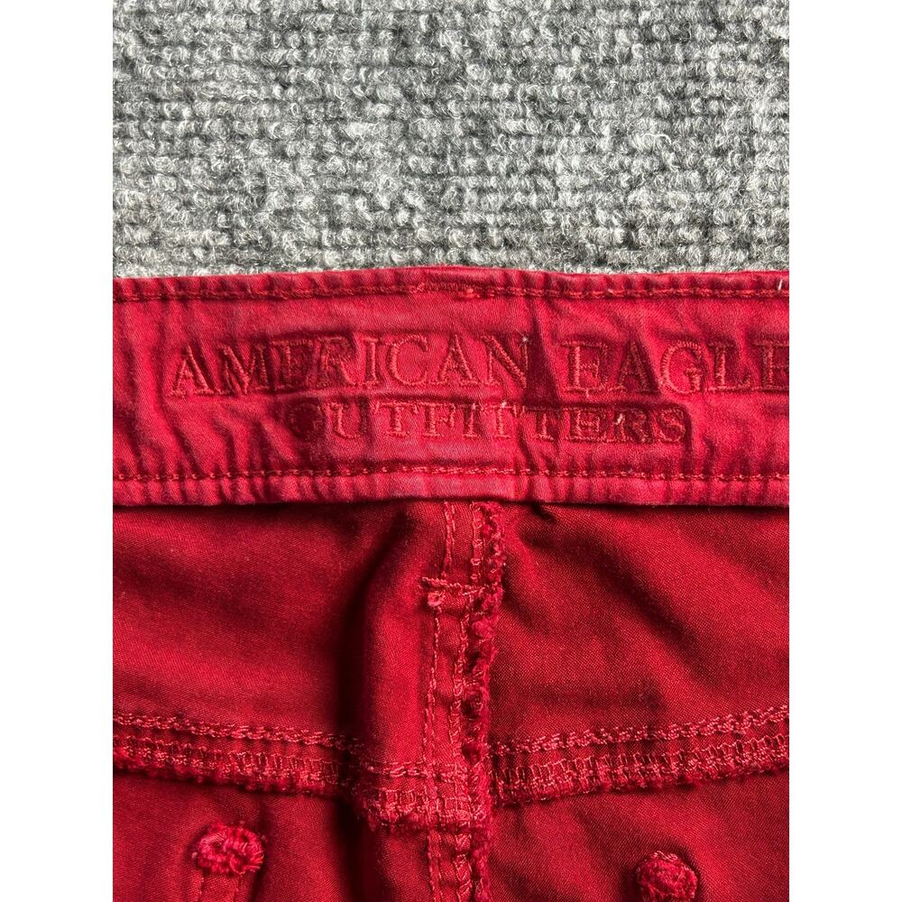 American Eagle Next Level Super Stretch Jeggings Girls Size 8 Burgundy - Picture 4 of 9